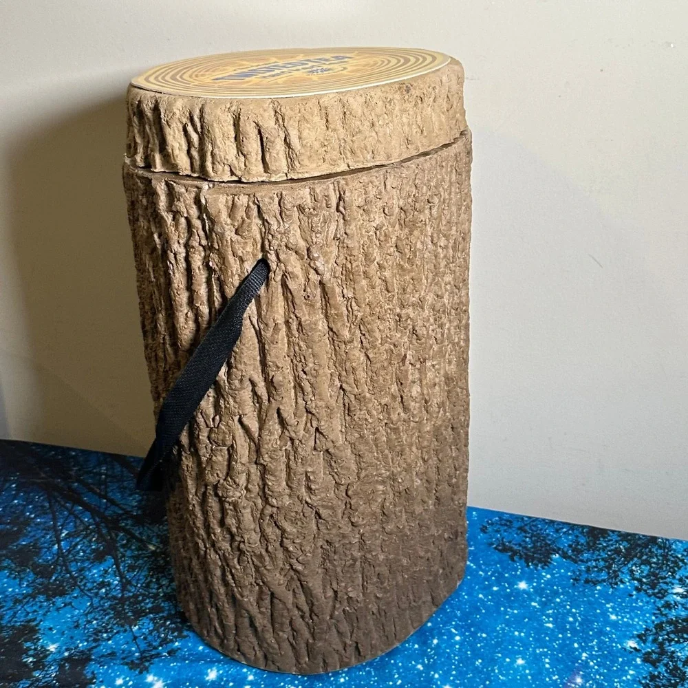 Twisted Tea Hard Iced Tea Faux Log Cooler Insulated Beverage Holder Brown Rustic